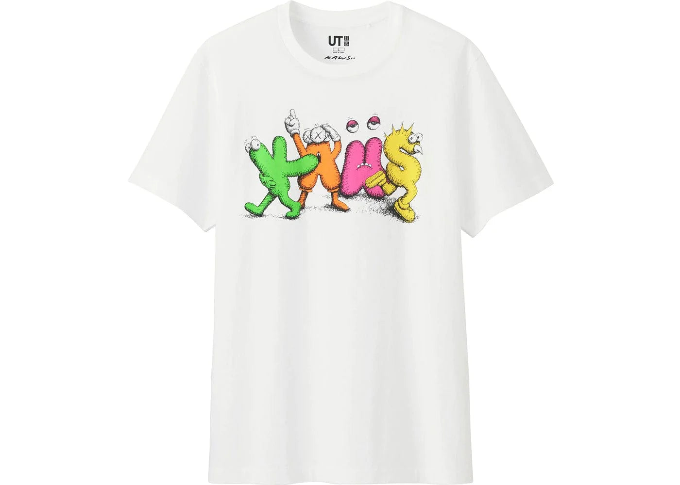 KAWS X UNIQLO LOGO TEE WHITE