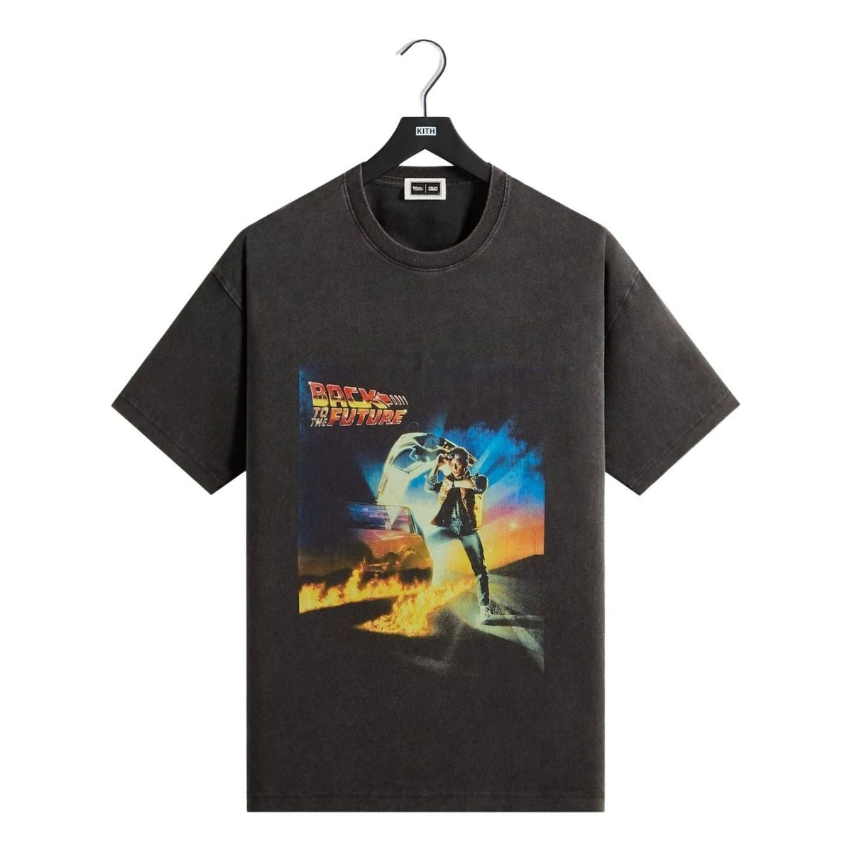 KITH x Back to the Future Chrome Title Vintage T-Shirt 'Black' KHM030050-001