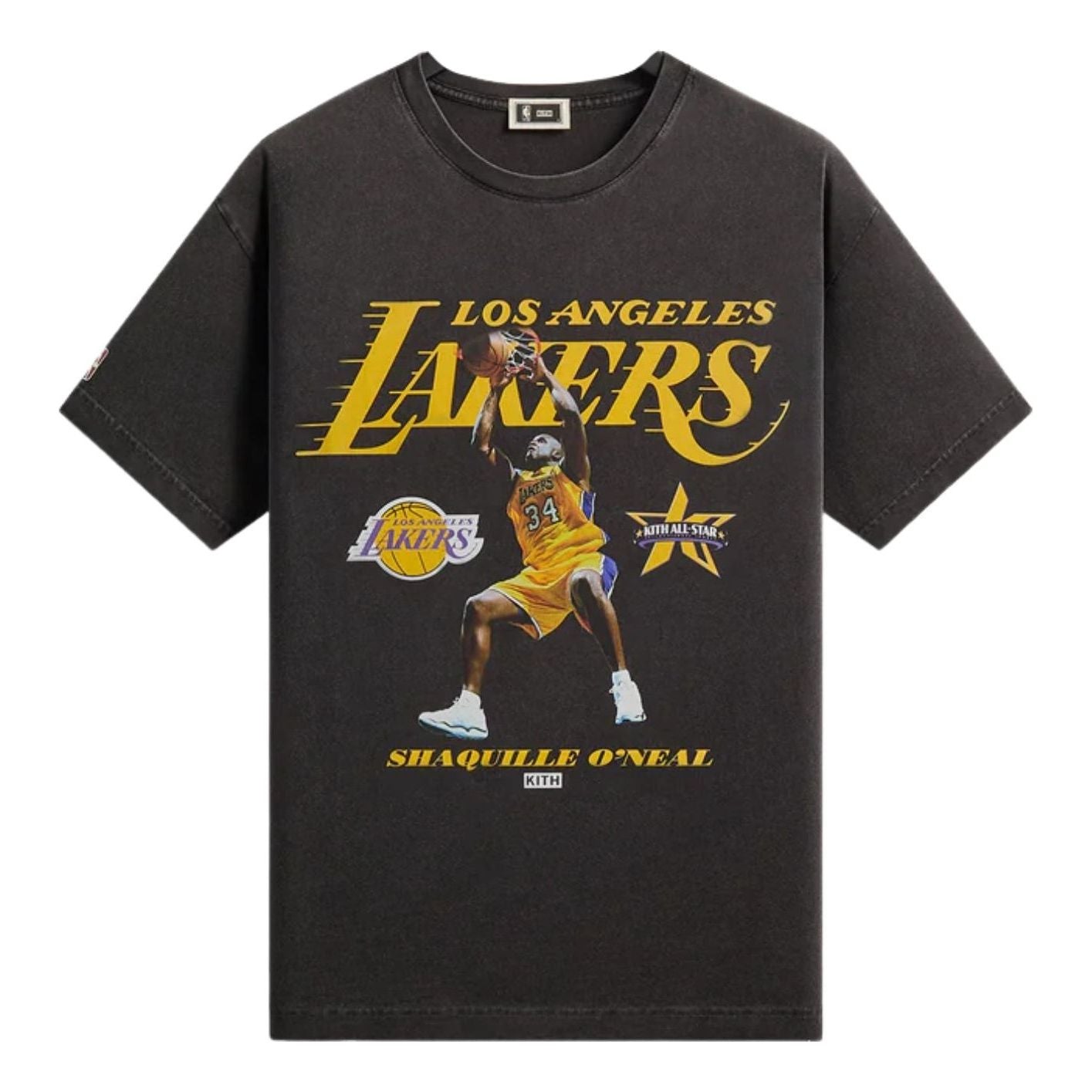 Kith for NBA All-Star Los Angeles Lakers Shaquille O'Neal Vintage T-Shirt 'Black' KHM034948-001