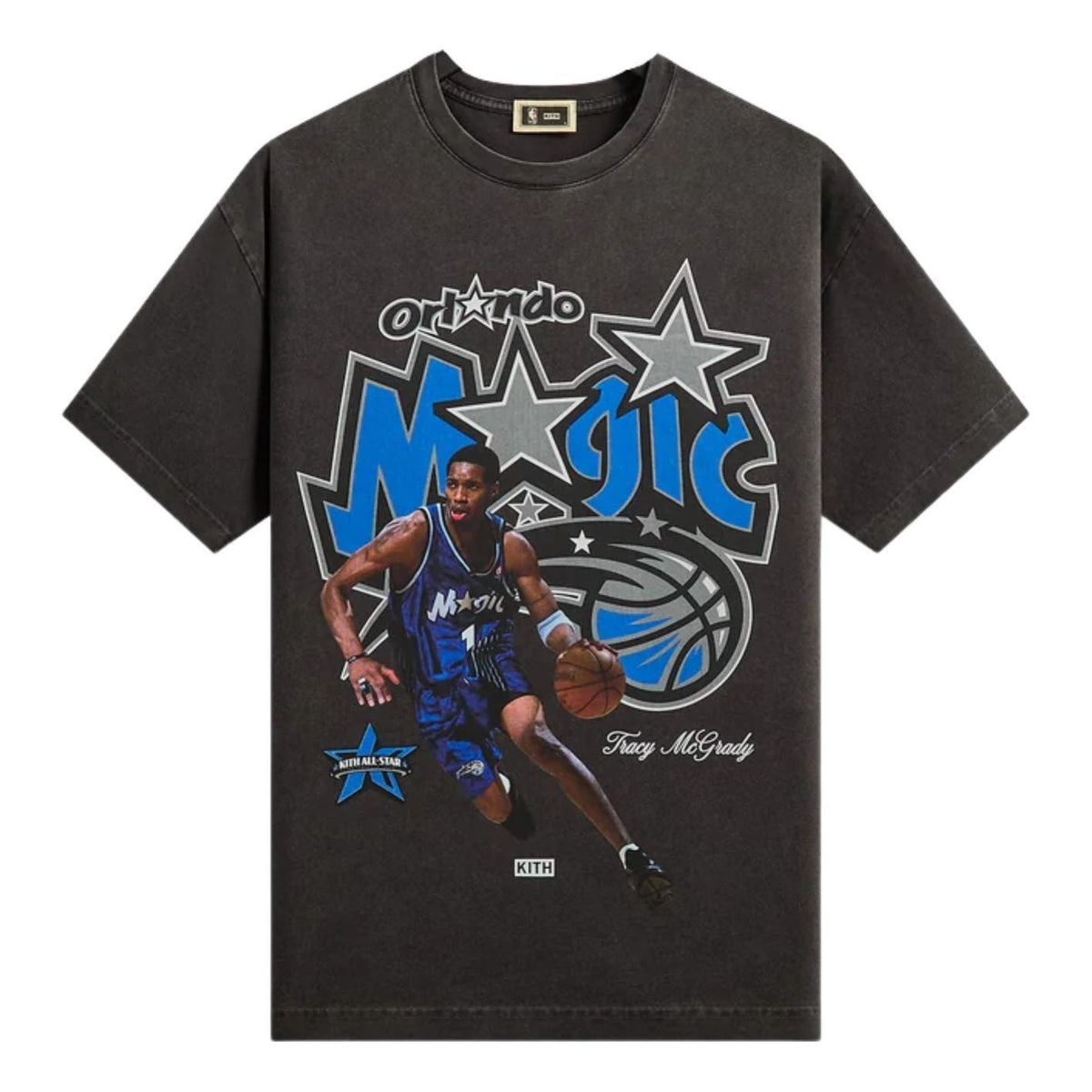Kith for NBA All-Star Orlando Magic Tracy McGrady Vintage T-Shirt 'Black' KHM034952-001