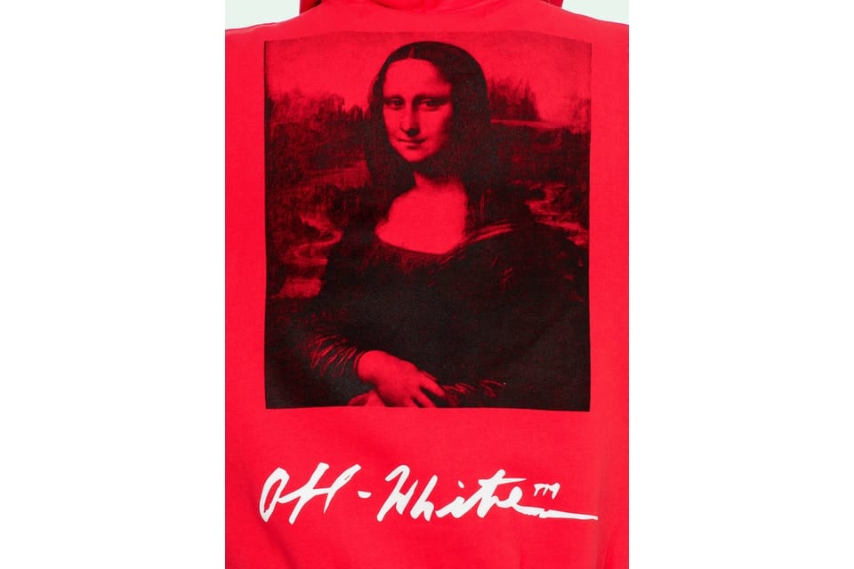OFF WHITE MONA LISA ZIP UP HOODIE RED