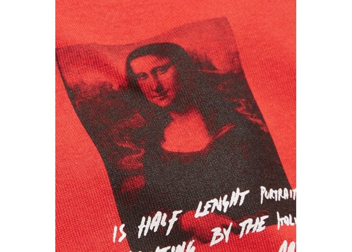 OFF WHITE OVERSIZED MONA LISA TEE RED