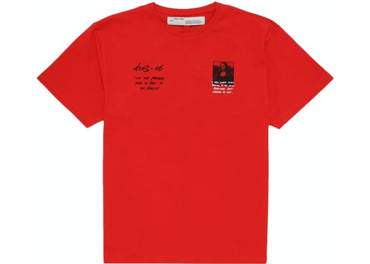 OFF WHITE OVERSIZED MONA LISA TEE RED