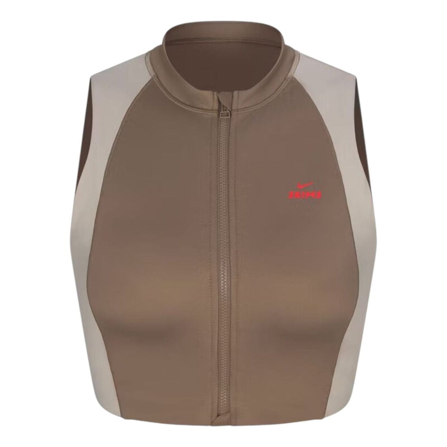 (WMNS) Nike x SKIMS Shine Front-Zip Bra 'Truffle Stone' BABRA9497W-TST