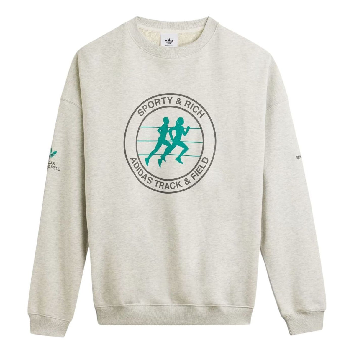(WMNS) adidas x Sporty & Rich Sweatshirt 'Gray' KA0719