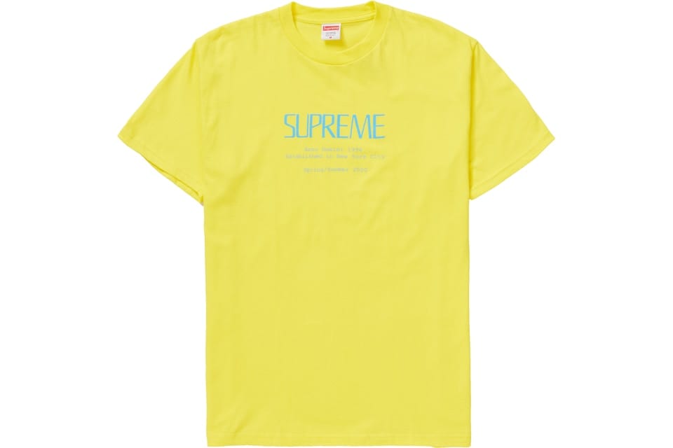 SUPREME ANNO DOMINI TEE YELLOW