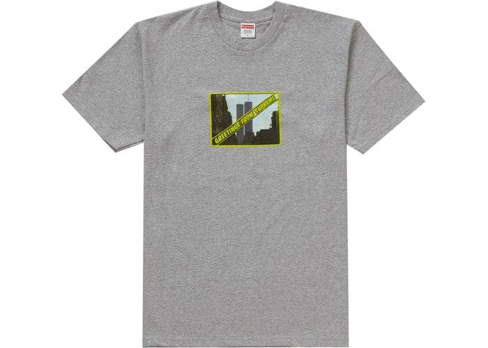 SUPREME GREETINGS TEE GREY