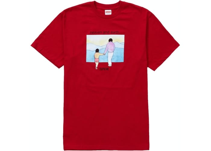 SUPREME HEAVEN AND EARTH TEE RED