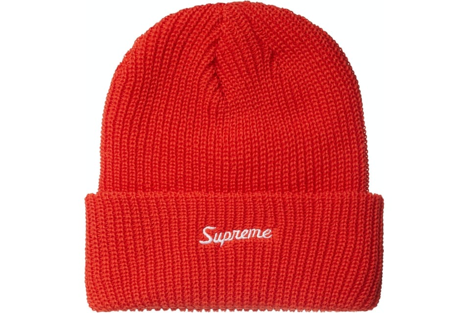SUPREME LOOSE GAUGE BEANIE RED
