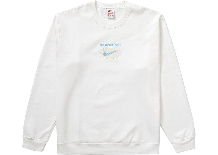 SUPREME X NIKE JEWEL CREWNECK WHITE