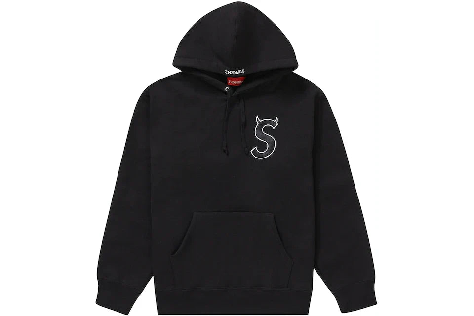 SUPREME S LOGO HOODIE FW22 BLACK