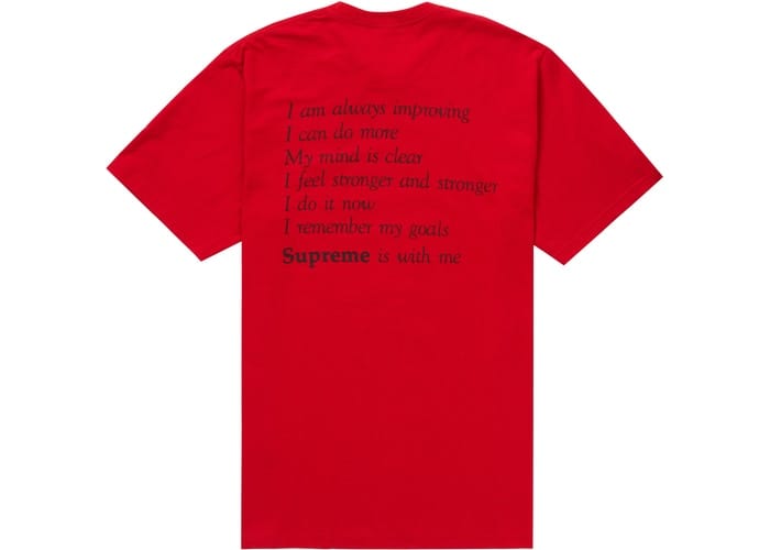 SUPREME STAY POSITIVE TEE RED