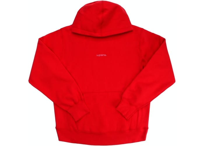 SUPREME TRADE LOGO HOODIE RED