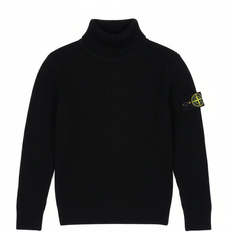 Stone Island Junior Navy Turtle Neck Knitwear