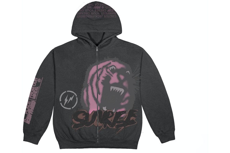 TRAVIS SCOTT CACTUS JACK FOR FRAGMENT ZIP UP BLACK