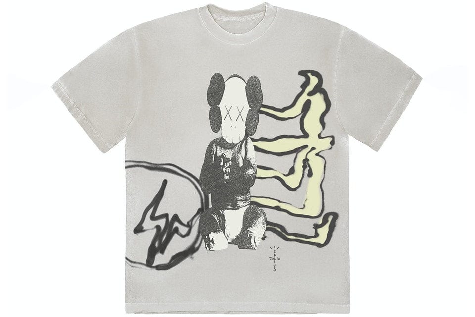 TRAVIS SCOTT CACTUS JACK X KAWS FOR FRAGMENT TEE AGED YELLOW