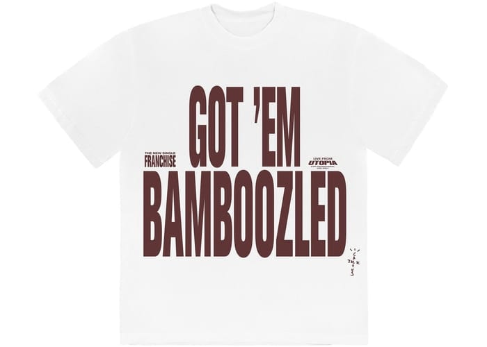 TRAVIS SCOTT BAMBOOZLED TEE WHITE