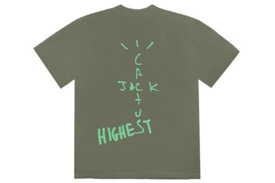 TRAVIS SCOTT X JORDAN CACTUS JACK HIGHEST T-SHIRT OLIVE