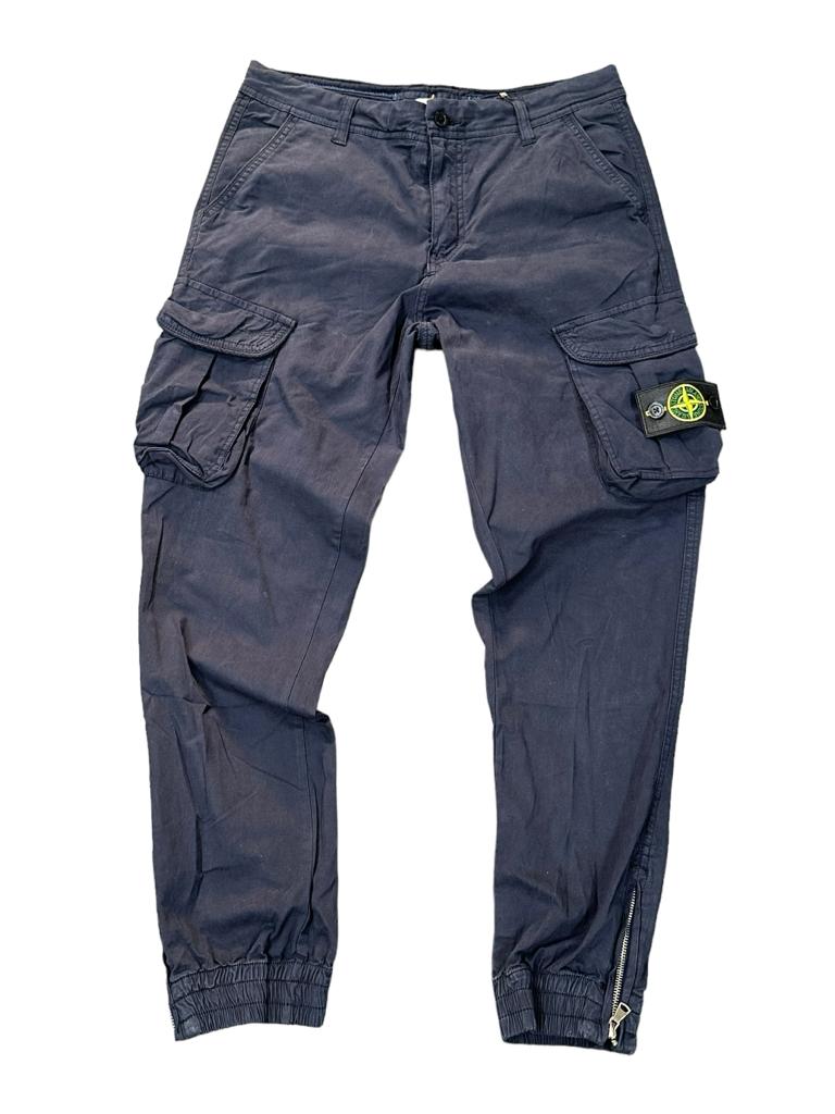 PANTALONI STONE ISLAND CON TASCHE LATERALI COLORE BLU