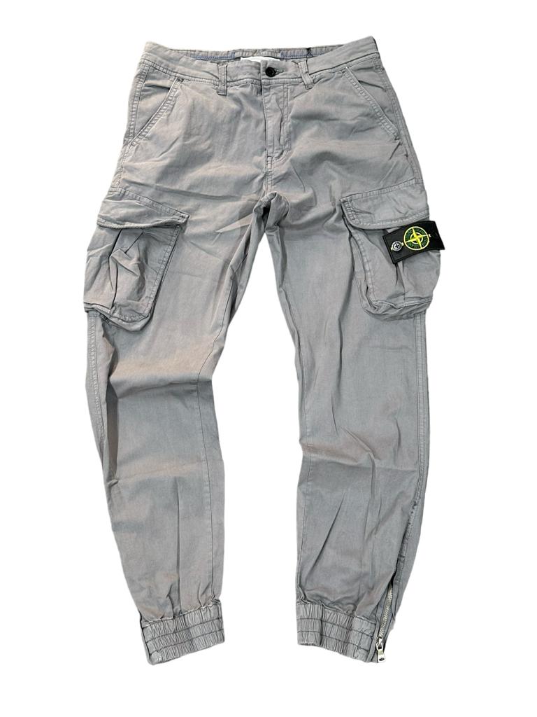 PANTALONI STONE ISLAND CON TASCHE LATERALI COLORE GRIGIO