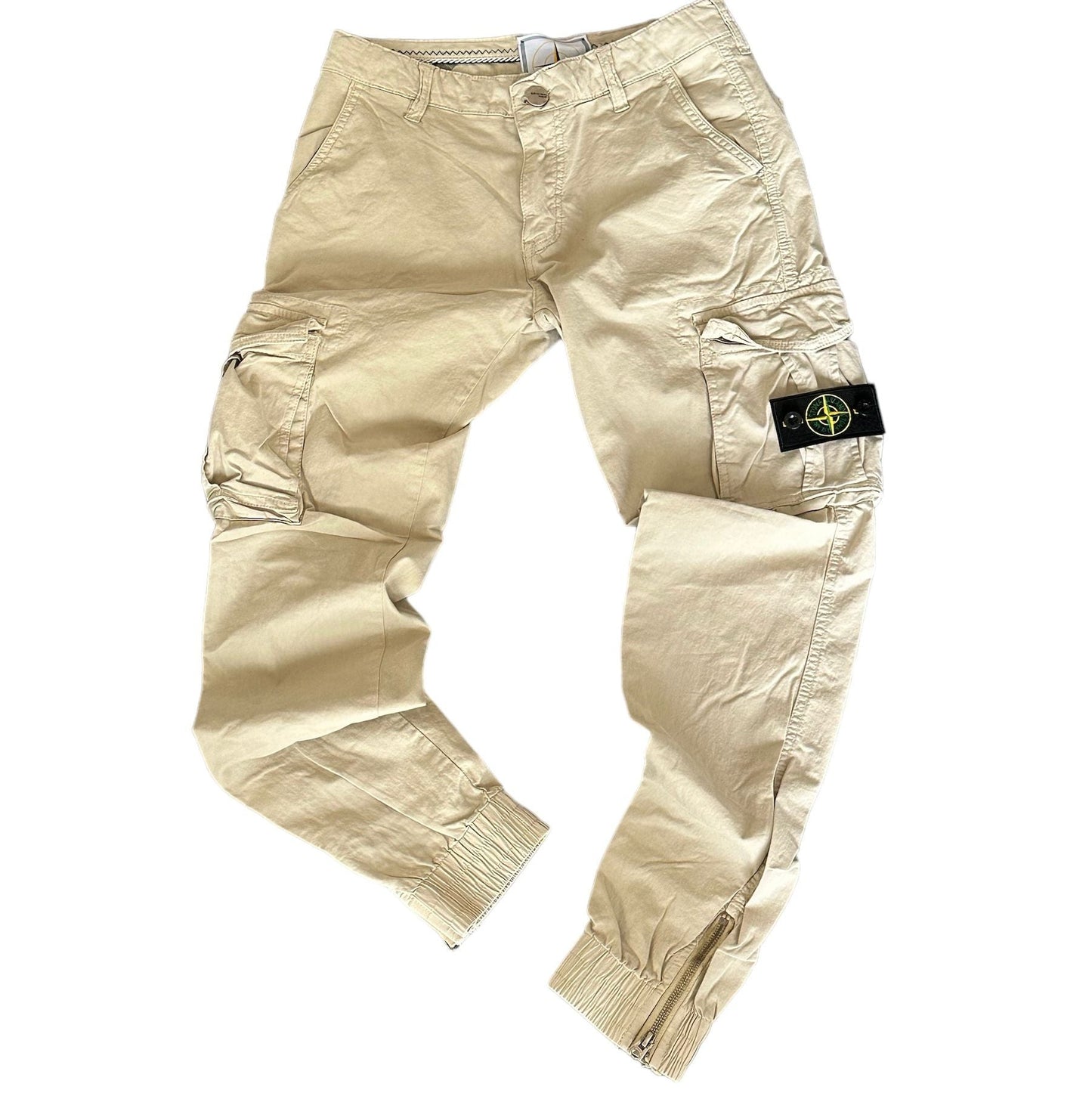 PANTALONI STONE ISLAND CON TASCHE LATERALI COLORE SABBIA