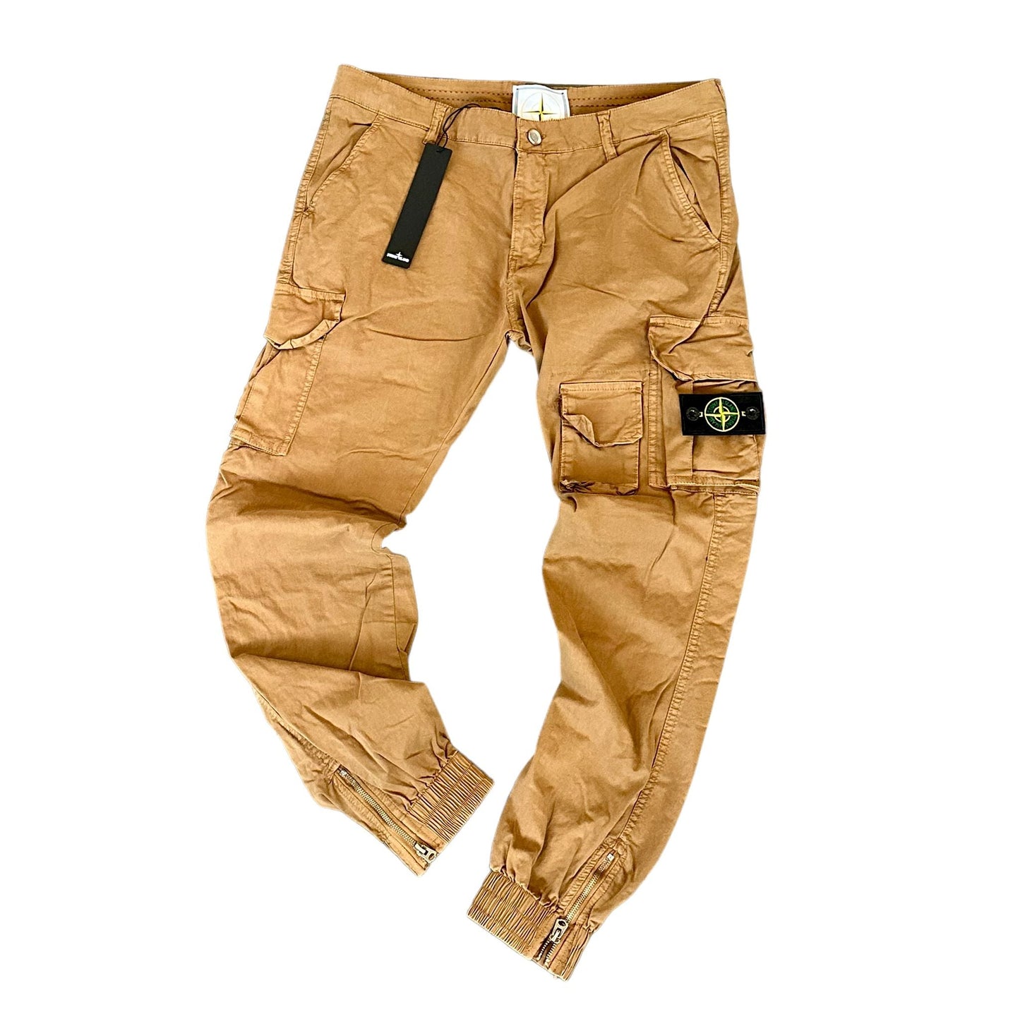 PANTALONI STONE ISLAND CON TASCHE LATERALI COLORE CAMEL