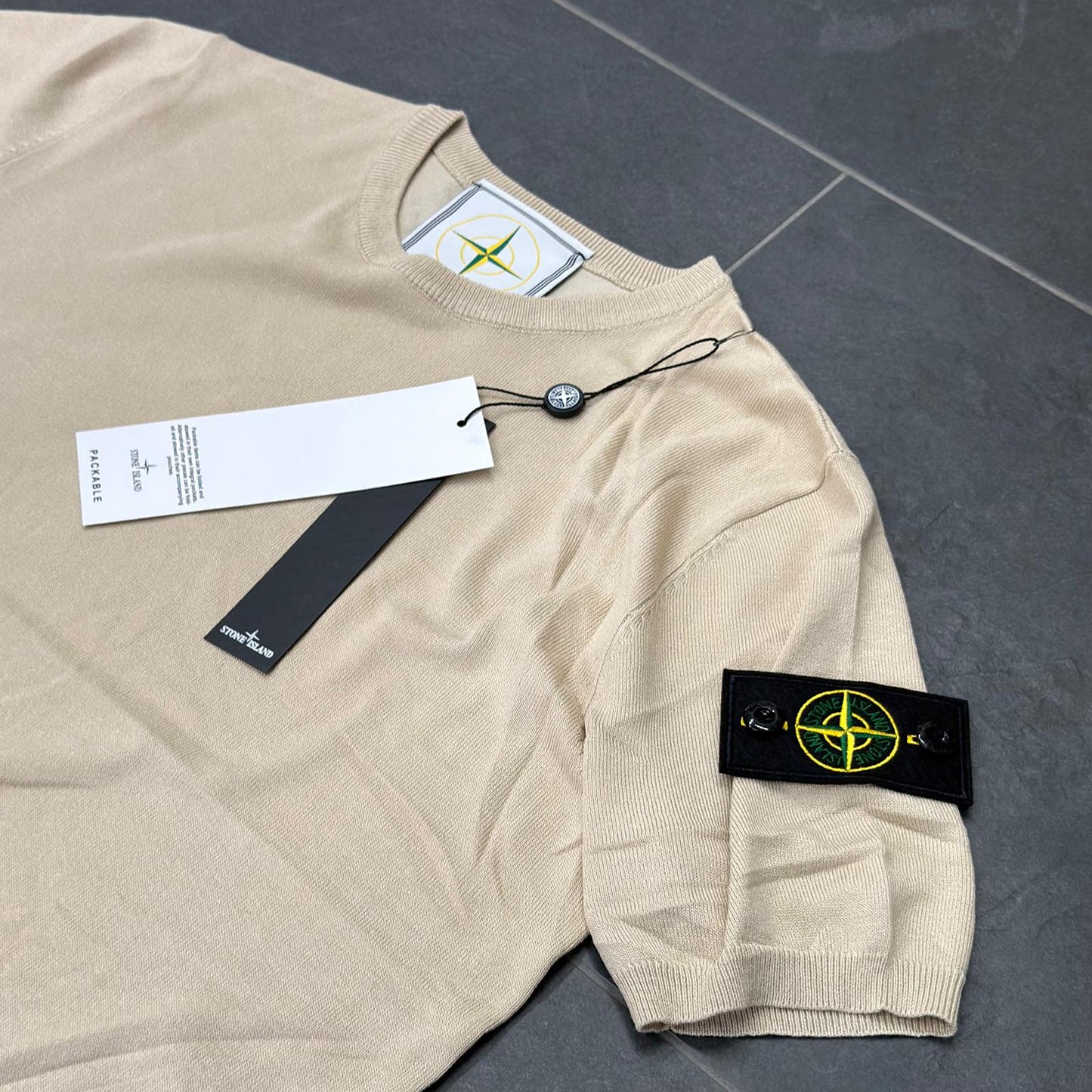 MAGLIA IN FILO STONE ISLAND COLORE BEIGE