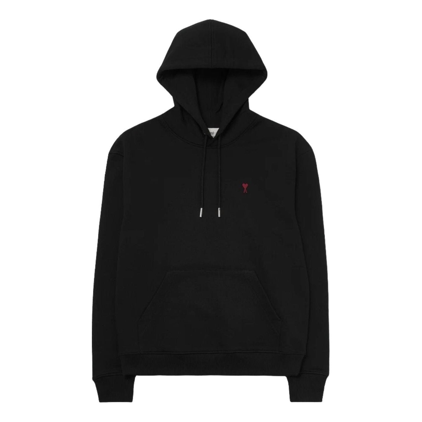 AMI Small Heart Logo Loop Bag Hoodie 'Black' BFUSW235-730-001
