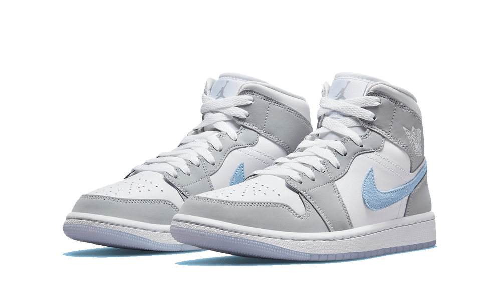 JORDAN 1 MID WOLF GREY ALUMINUM (W)