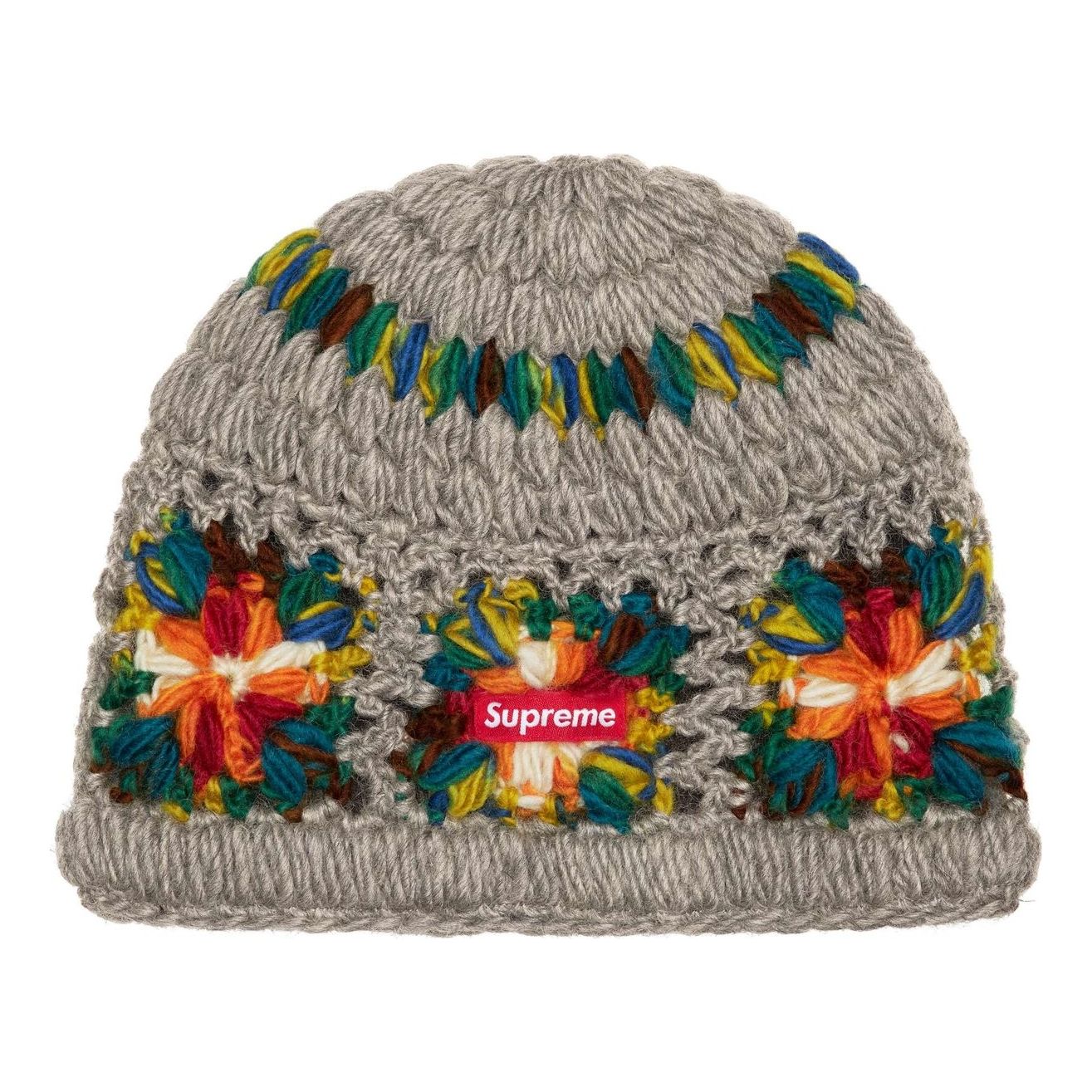 Supreme Crochet Beanie 'Heather Grey' SS25BN12-HEATHER-GREY