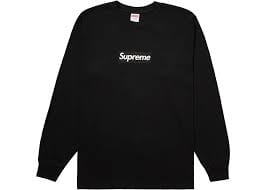 SUPREME BOX LOGO LONG SLEEVE TEE BLACK
