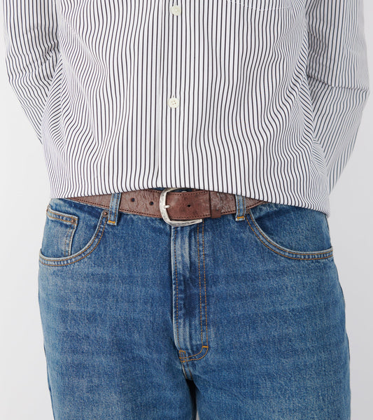 M2434 Ostrich Belt Brown