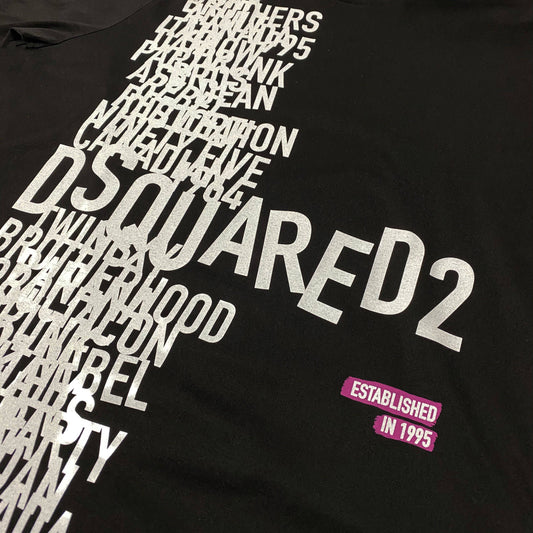 DSQUARED2 Black Oversized Logo T-Shirt