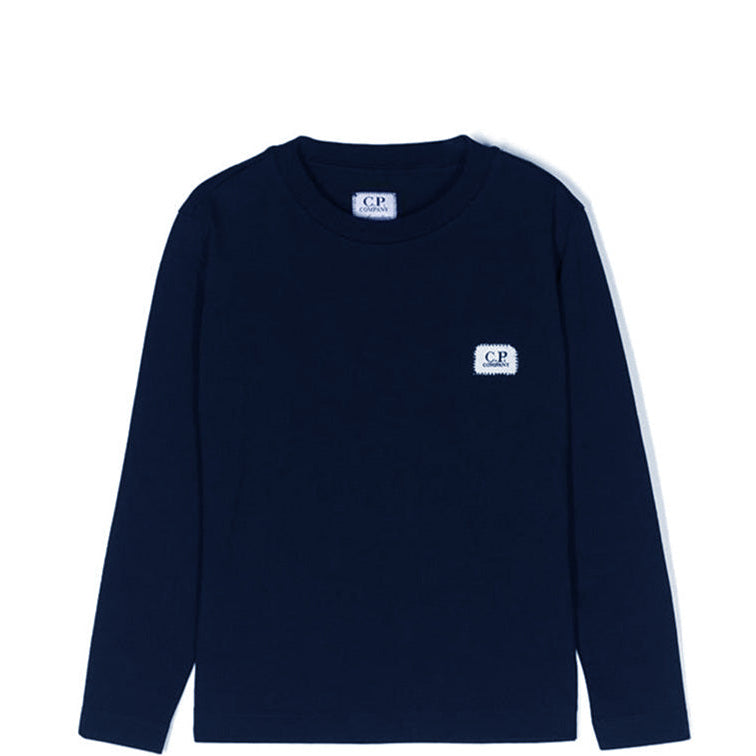 Kids CP Company Navy Long Sleeve T-Shirt
