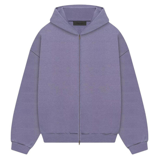ESSENTIALS FOG FEAR OF GOD STATE LOGO HEAVY ZIP-UP LAVENDER