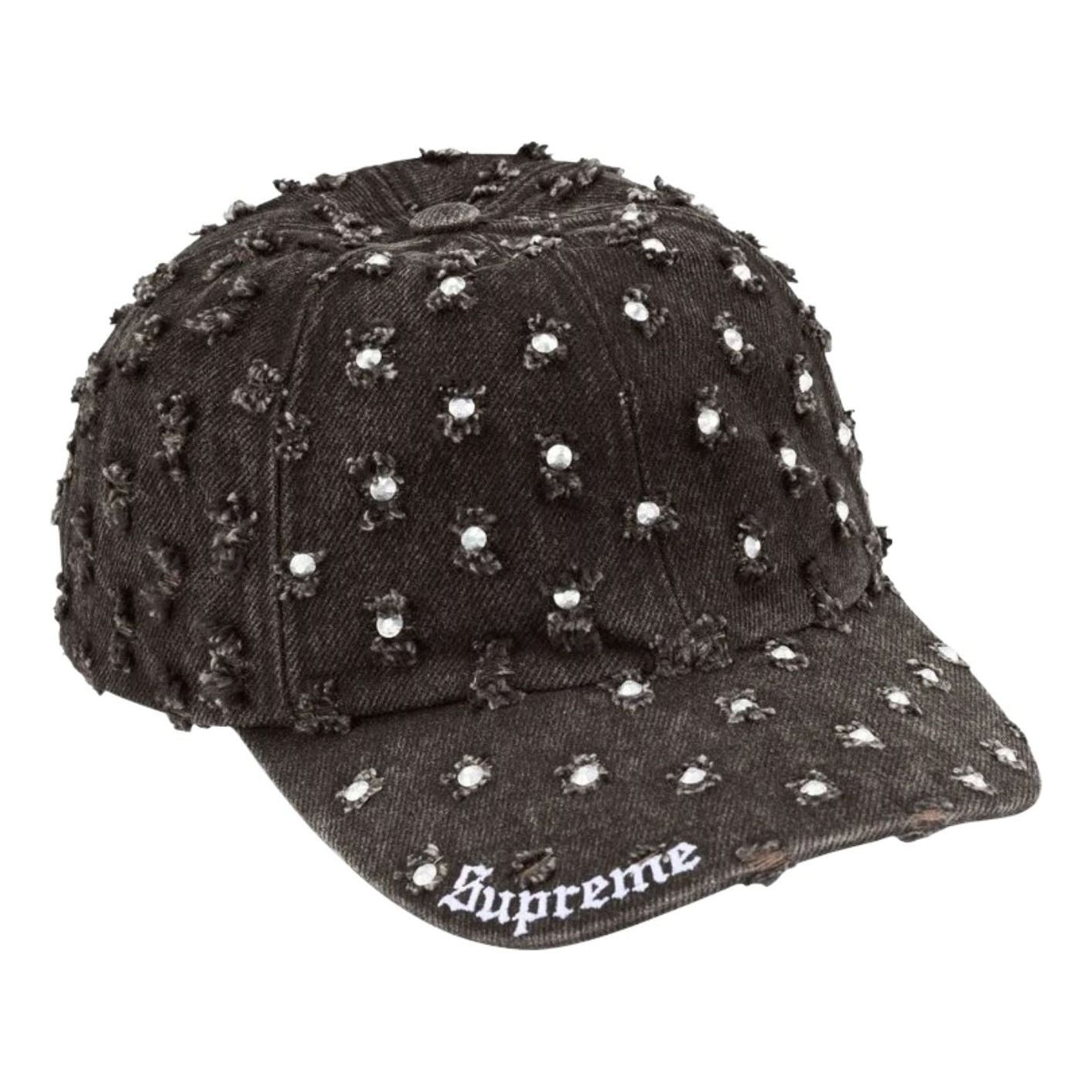 Supreme FW26 Hole Punch Rhinestone Denim 6-Panel 'Black' SUP-FW26-1072-BLK