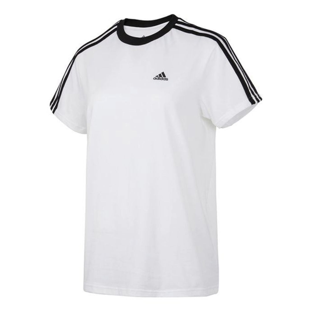 (WMNS) adidas Essentials 3-Stripes T-Shirt Asia Sizing 'White Black' H10201