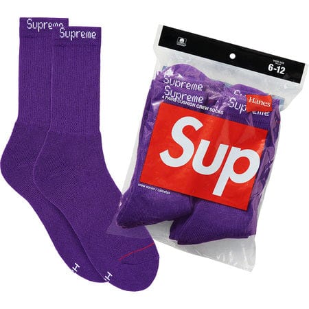 SUPREME CREW SOCKS PURPLE