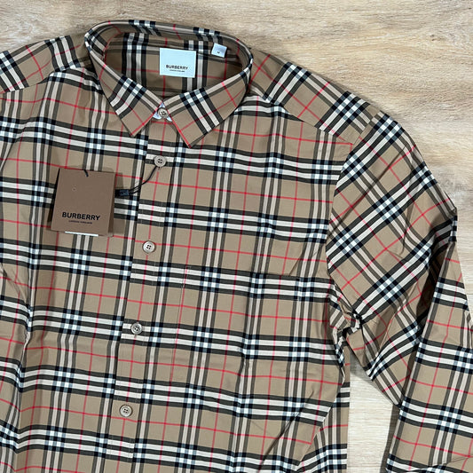 Burberry Simpson Check Shirt in Beige