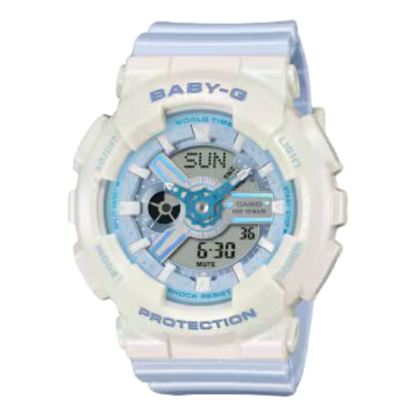 (WMNS) CASIO Baby G BA-110 Series 'White Blue' BA-110PD-2A