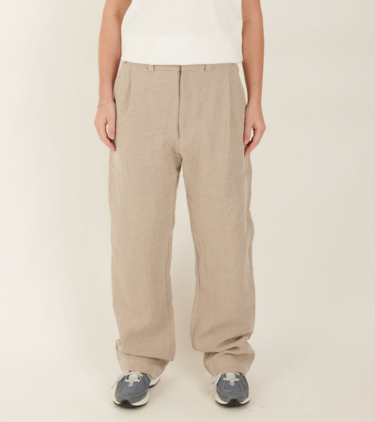 Linen Box Trousers Nature