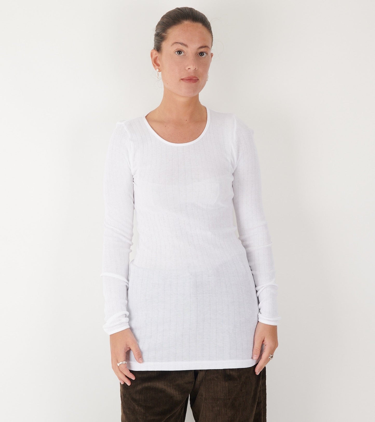 101 Rib Extra Solid Colour White