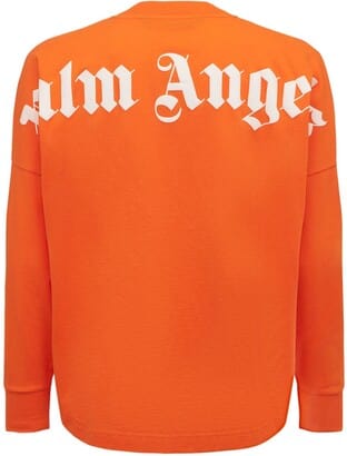 PALM ANGELS CLASSIC LOGO LONG SLEEVE ORANGE