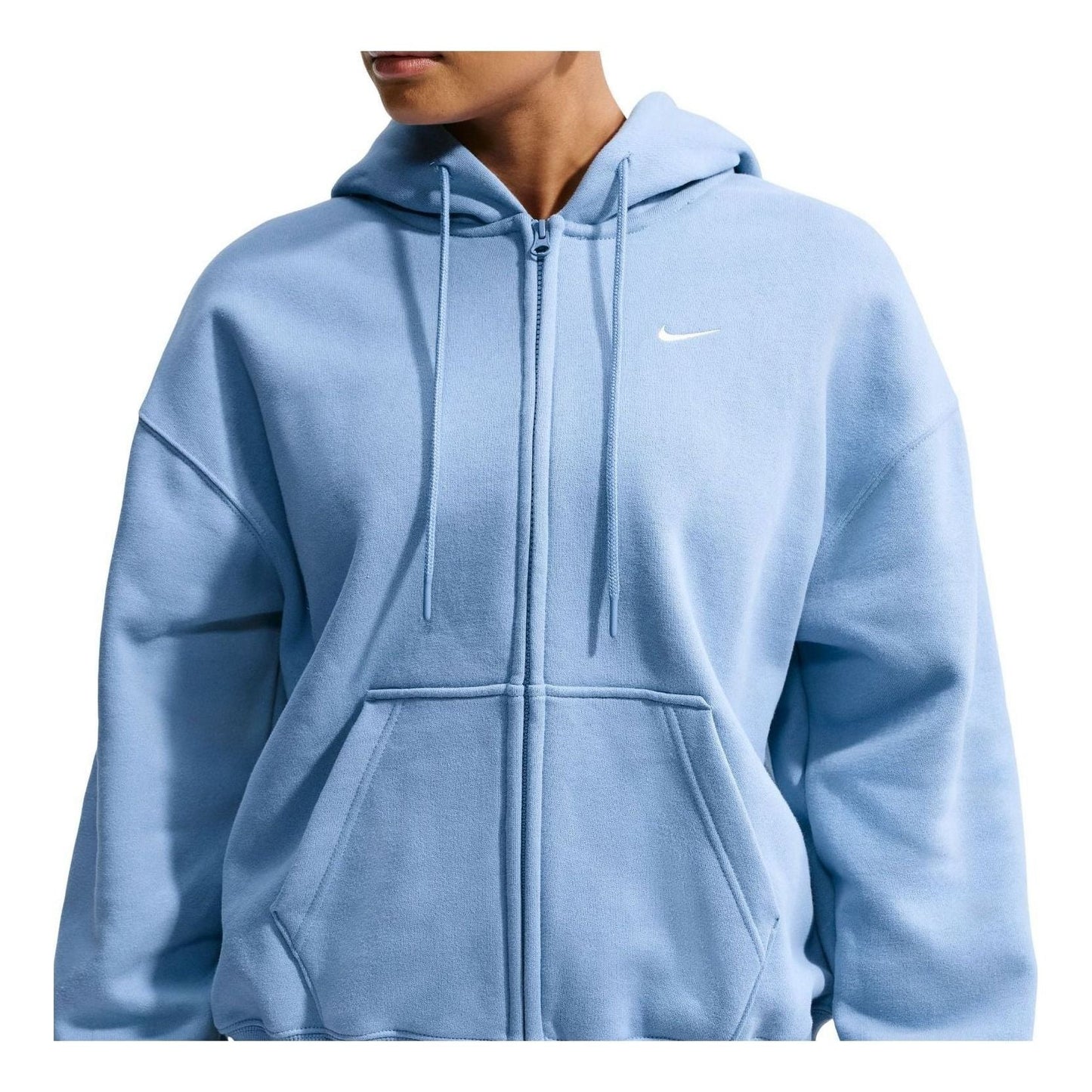 (WMNS) Nike Studio Fleece Medium Weight Oversized Hoodie 'Work Blue Sail' IM8084-486
