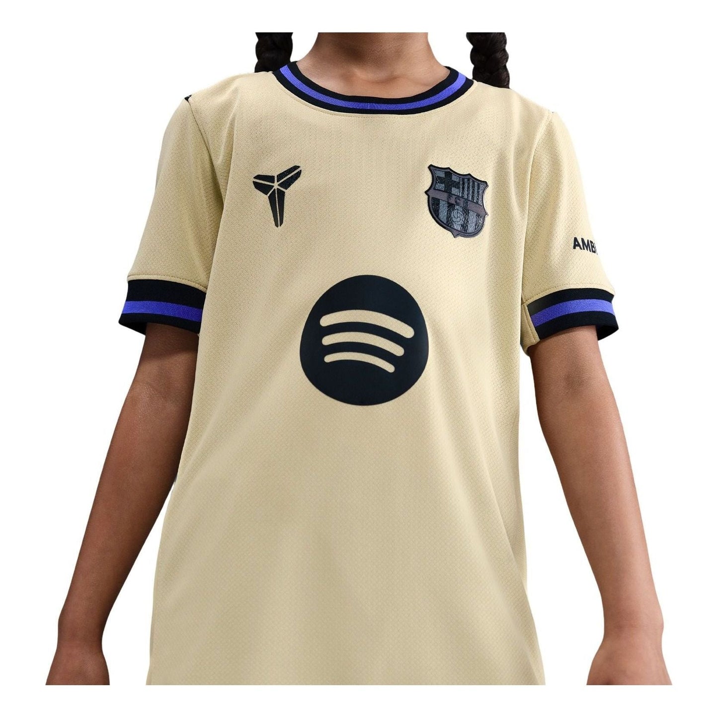 (GS) Nike Kobe x F.C. Barcelona 2025/26 Stadium Away Dri-FIT Replica T-Shirt 'Team Gold Persian Violet Black' HJ5286-784
