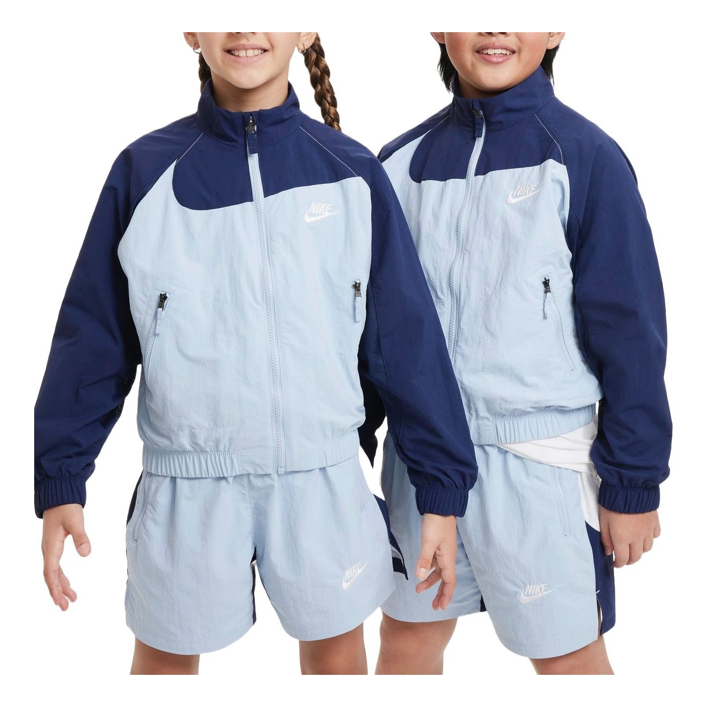 (GS) Nike Sportswear Amplify Woven Full-Zip Jacket 'Light Armoury Blue' FN9134-440