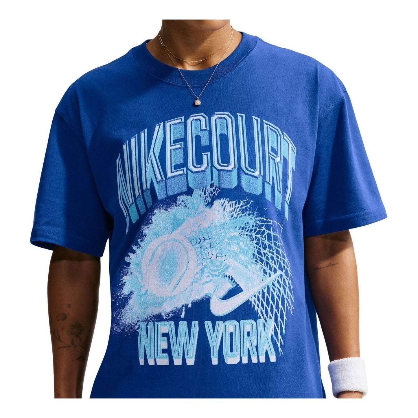 (WMNS) Nike Court Slam T-Shirt 'Old Royal' IO0930-417