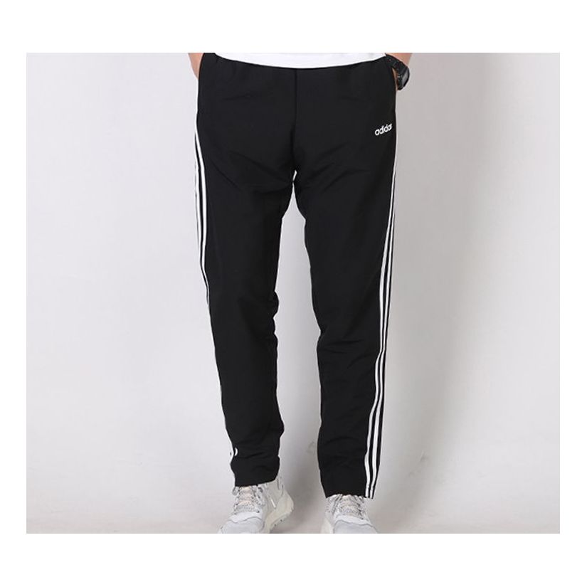 Men's adidas Knit Athleisure Casual Sports Black Long Pants/Trousers FI7164
