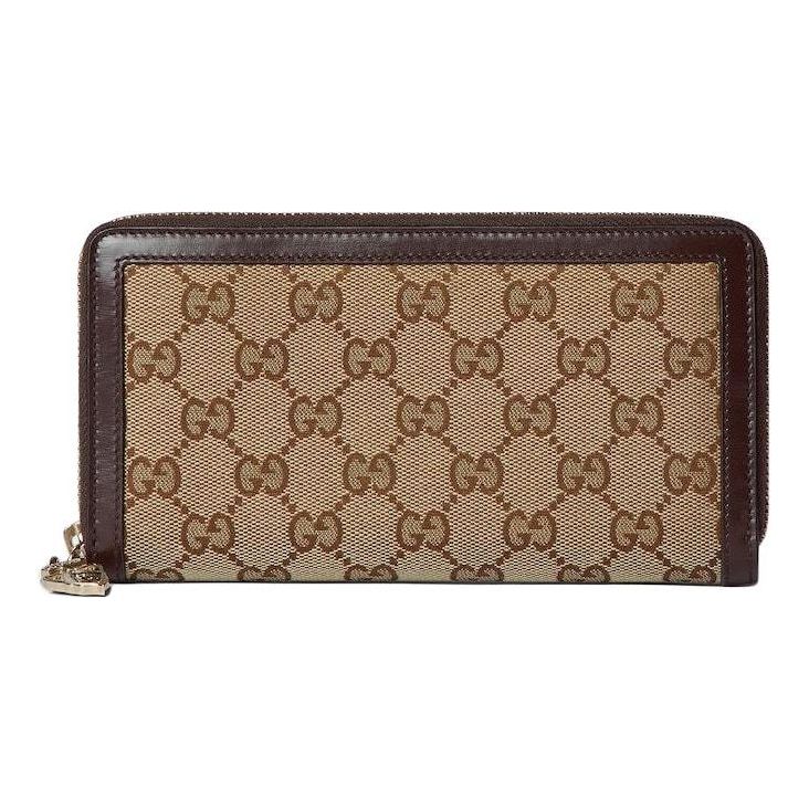 (WMNS) Gucci Luce Zip Around Wallet 'Beige Ebony Canvas' 790035-FADHW-9742