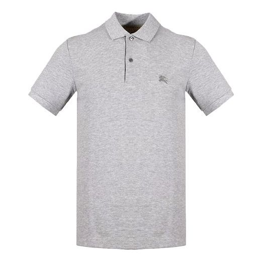 Men's Burberry Short Sleeve Polo Shirt Gray 80045821